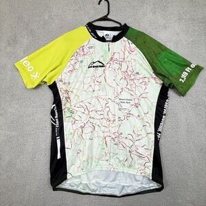 Voleer Save Mount Diablo Cycling Jersey 3X Large Green Map‎ 30th Challenge